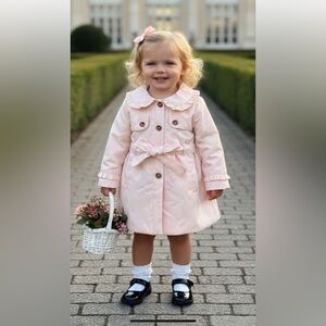 Tahari kidsLight Peach Trench Coat